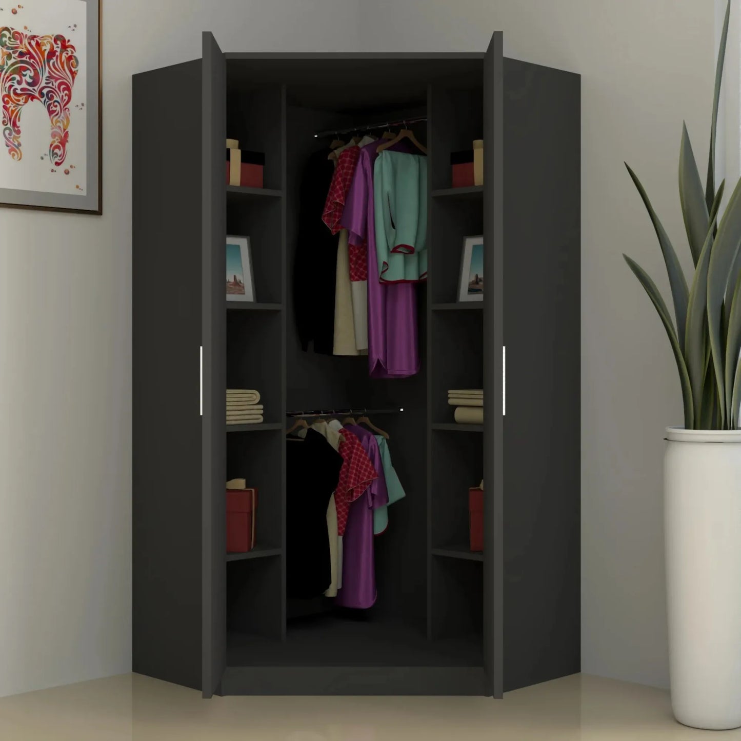 Verona | 2 door Corner | Dark Grey