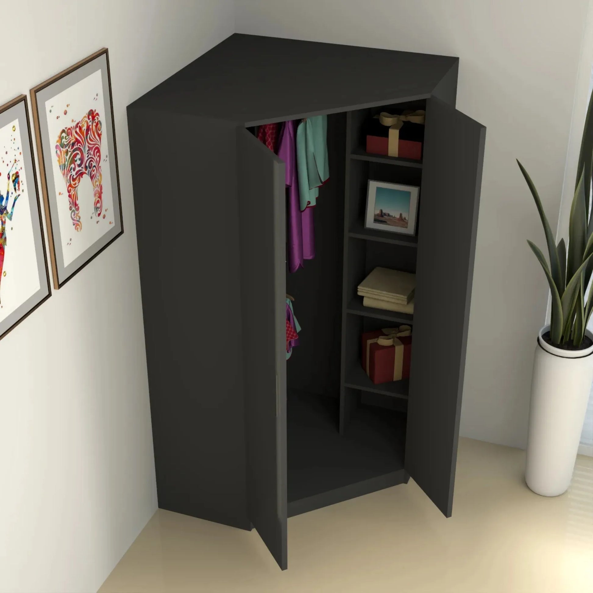 Verona | 2 door Corner | Dark Grey