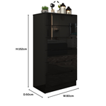 Load image into Gallery viewer, High Gloss 6-Pull-Out Storage Chest of Drawers
