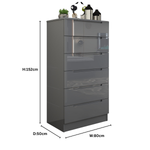 Load image into Gallery viewer, High Gloss 6-Pull-Out Storage Chest of Drawers
