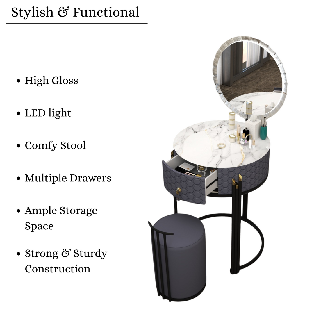 Modern Round Marble Dressing Table