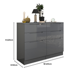 Load image into Gallery viewer, High Gloss 6 Tier Chest of Drawer
