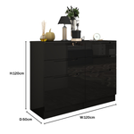 Load image into Gallery viewer, High Gloss 6 Tier Chest of Drawer
