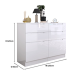 Load image into Gallery viewer, High Gloss 6 Tier Chest of Drawer
