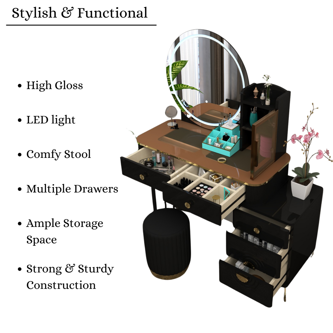 Modern Dressing Table with LED Mirror