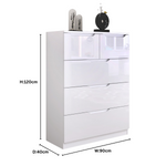 Load image into Gallery viewer, 5 Drawers-High Gloss chest of Drawers
