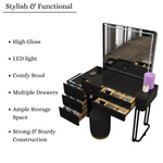 Load image into Gallery viewer, High Gloss Dressing Table with Drawers
