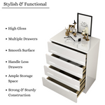 Load image into Gallery viewer, High Gloss 4-Pull-Out Storage Chest of Drawers
