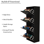 Load image into Gallery viewer, 4 Tier High Gloss Shoes Cabinet
