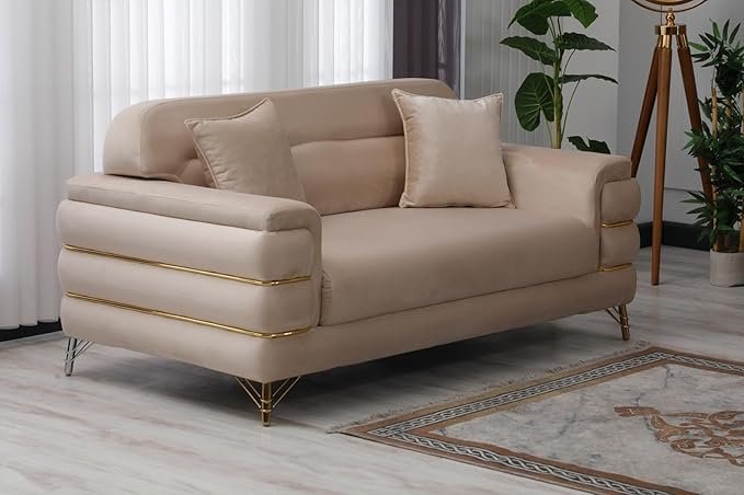 Modern Fabric Sofa Set  with Cushions