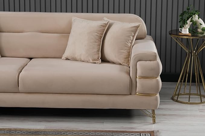 Modern Fabric Sofa Set  with Cushions