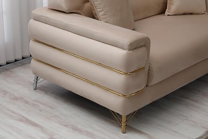 Modern Fabric Sofa Set  with Cushions