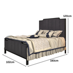 Load image into Gallery viewer, Metal Bed Frame with Vertical Pannels Design
