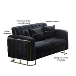 Load image into Gallery viewer, Plush Velvet Sofa BED with Metal Legs
