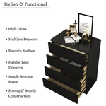 Load image into Gallery viewer, High Gloss 4-Pull-Out Storage Chest of Drawers
