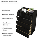 Load image into Gallery viewer, High Gloss 5-Pull-Out Storage Chest of Drawers
