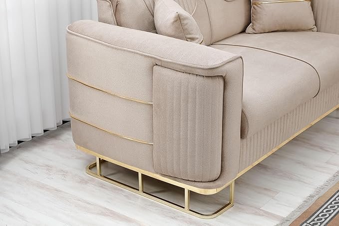 Stylish Plush Velvet Sofa Set