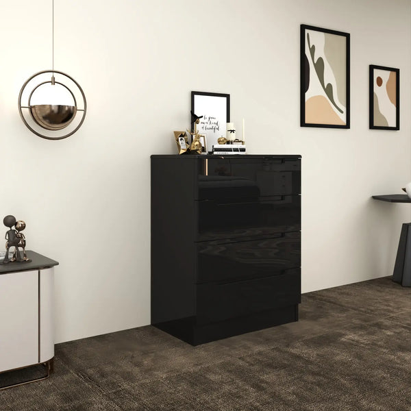 Astoria 4 Drawers Chest Black