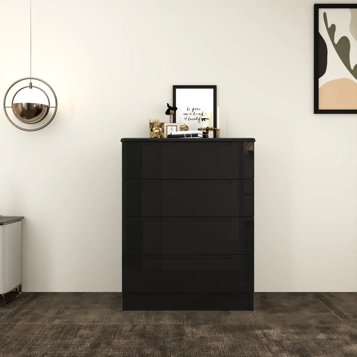 Astoria 4 Drawers Chest Black