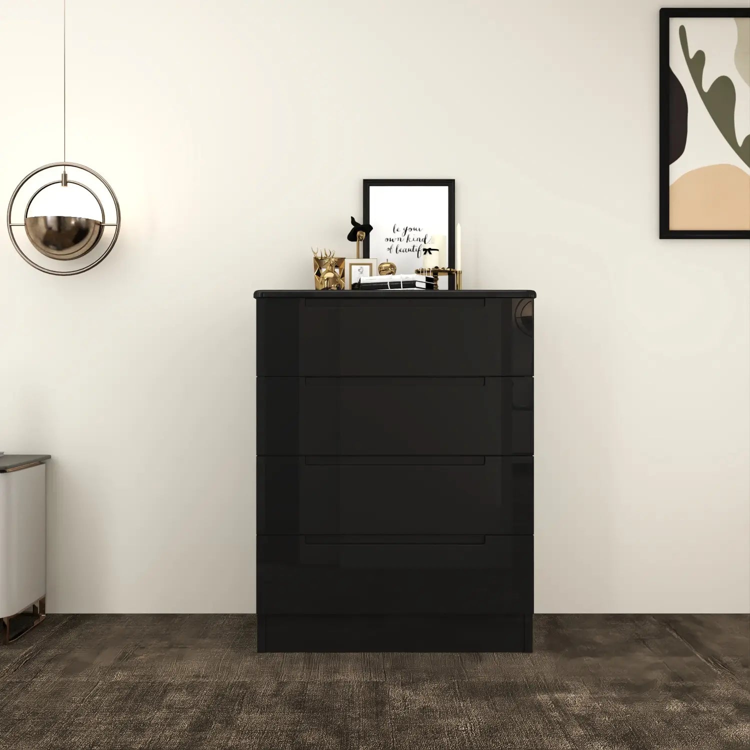 Astoria 4 Drawers Chest Black