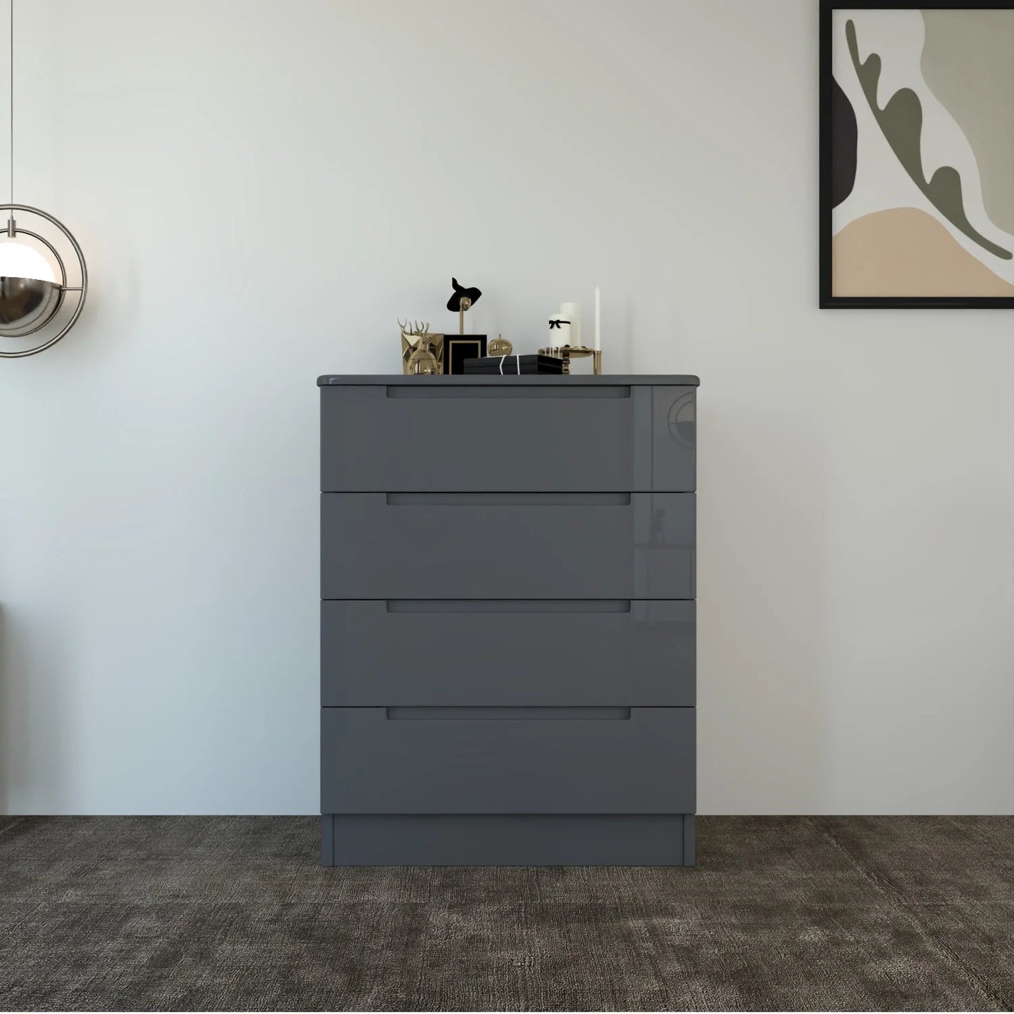 Astoria 4 Drawers Chest DarkGray