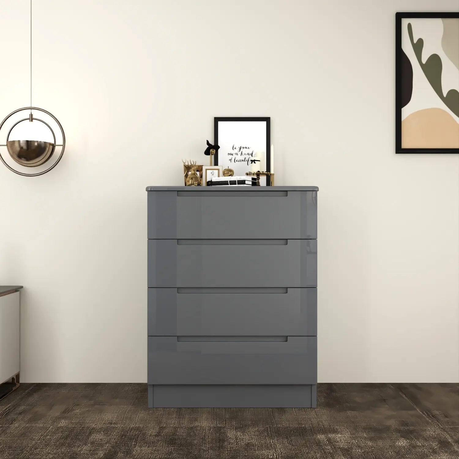 Astoria 4 Drawers Chest Gray