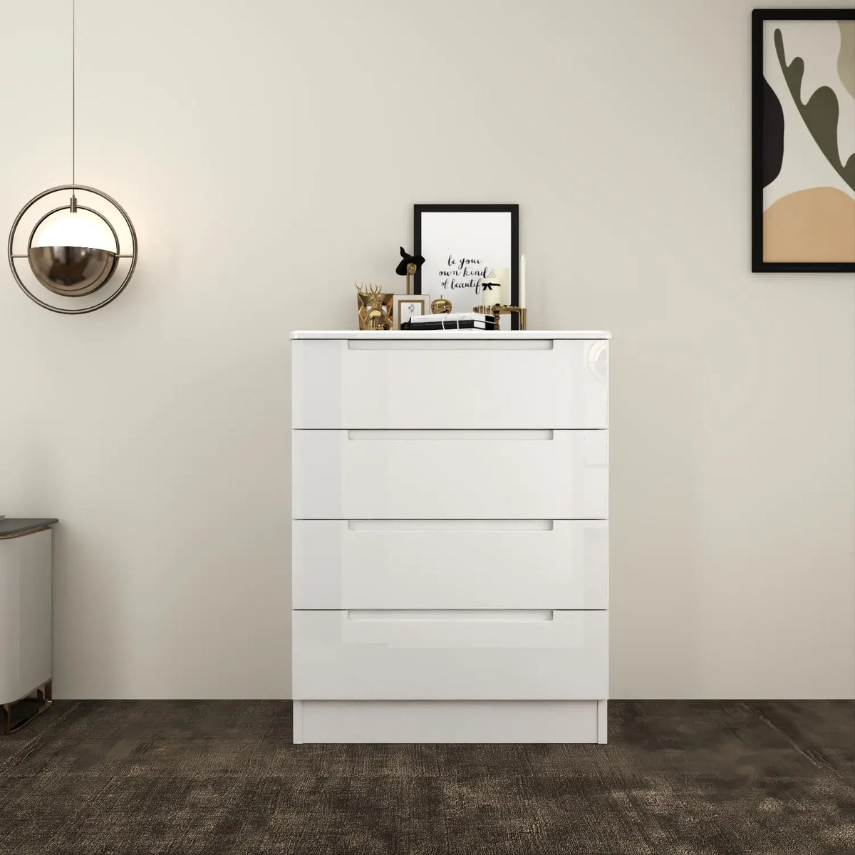 Astoria 4 Drawers Chest White