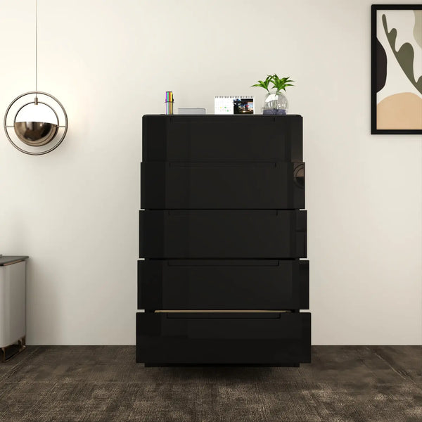 Astoria 5 Drawers Chest Black