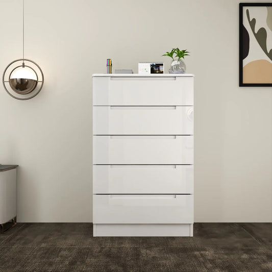 Astoria 5 Drawers Chest White