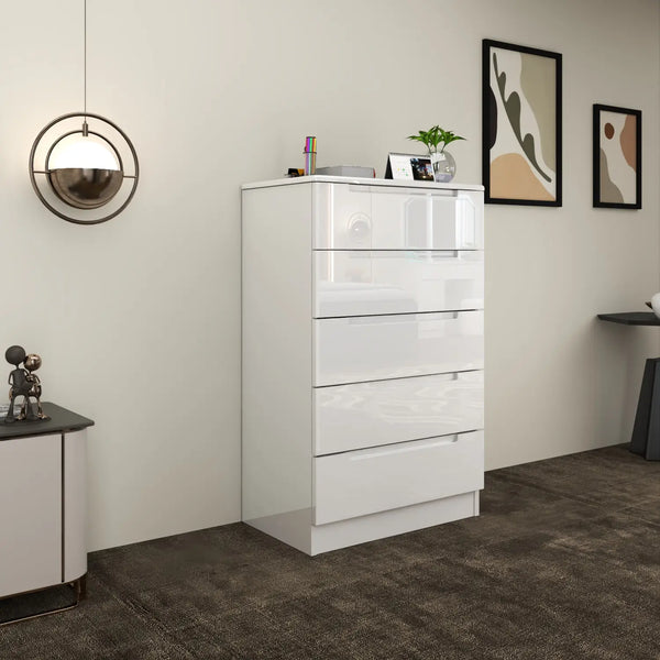 Astoria 5 Drawers Chest White