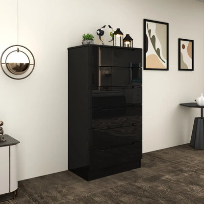 Astoria 6 Drawers Chest Black