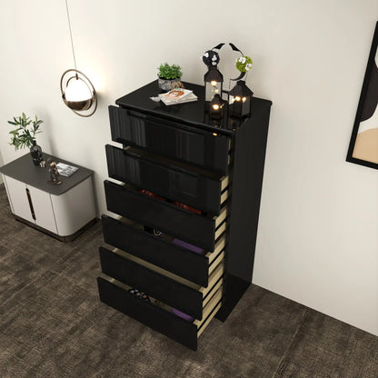 Astoria 6 Drawers Chest Black