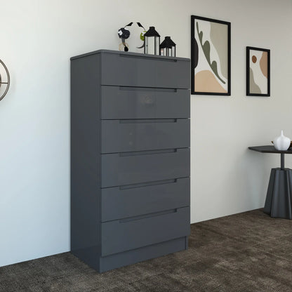Astoria 6 Drawers Chest DarkGray