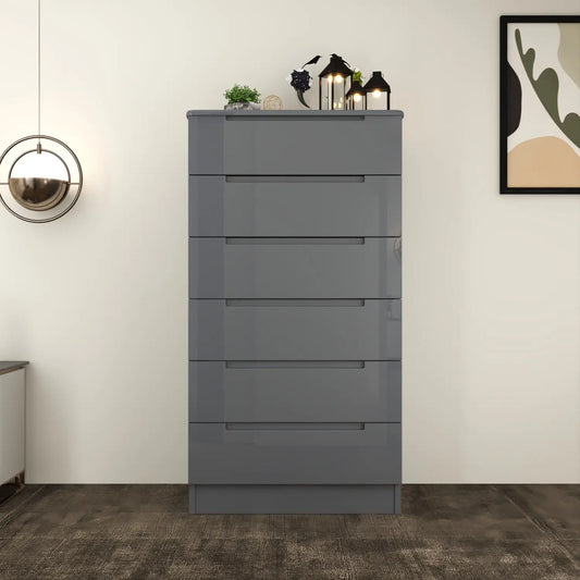 Astoria 6 Drawers Chest Gray