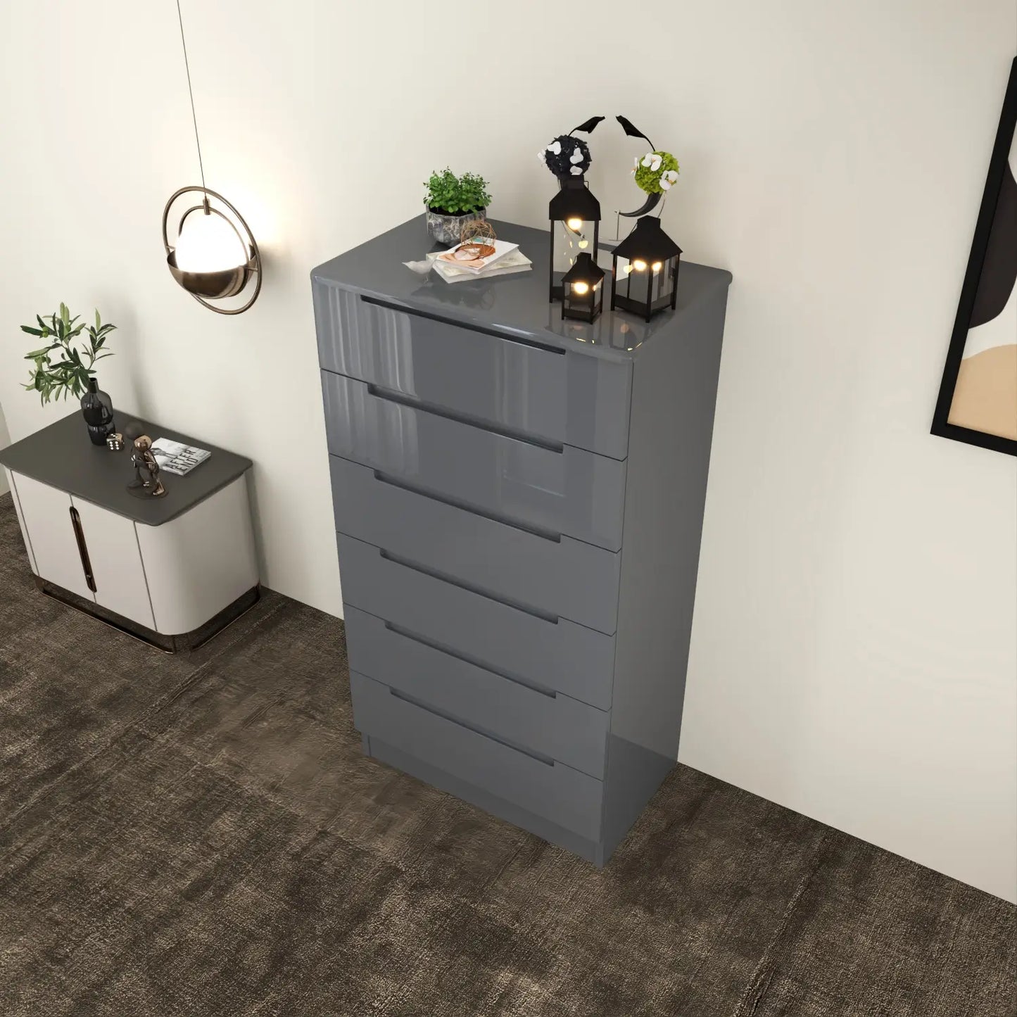 Astoria 6 Drawers Chest Gray