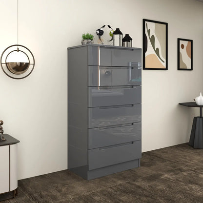 Astoria 6 Drawers Chest Gray