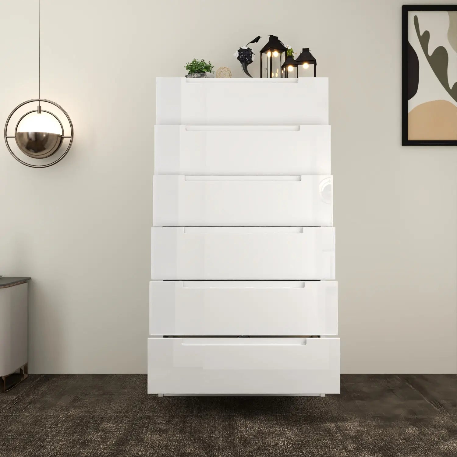 Astoria 6 Drawers Chest White