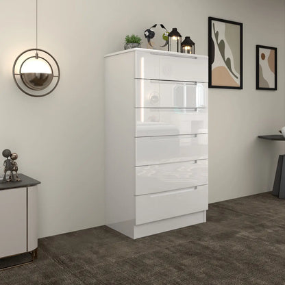 Astoria 6 Drawers Chest White