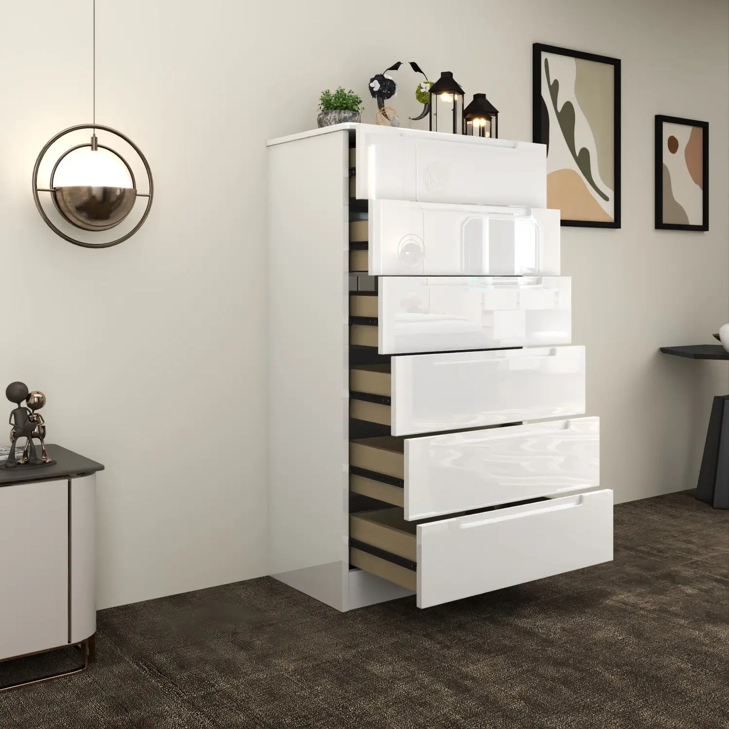 Astoria 6 Drawers Chest White