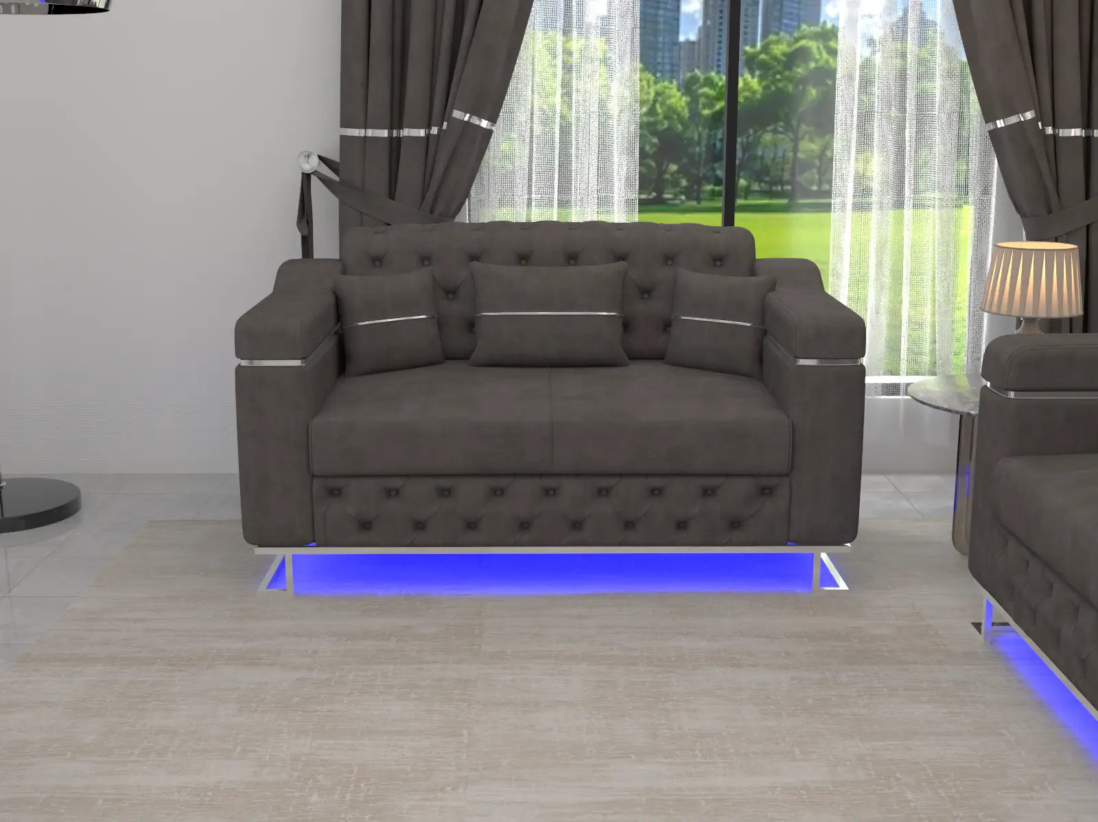  Dark Gray 2 Seater