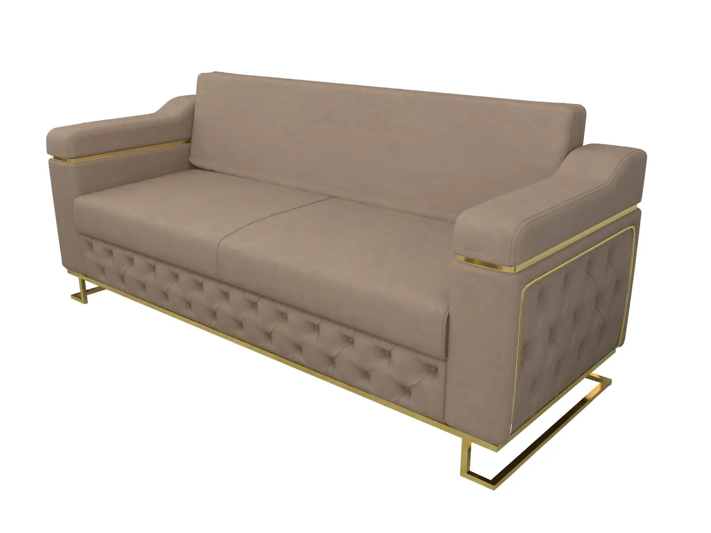 Cream 3 Seater