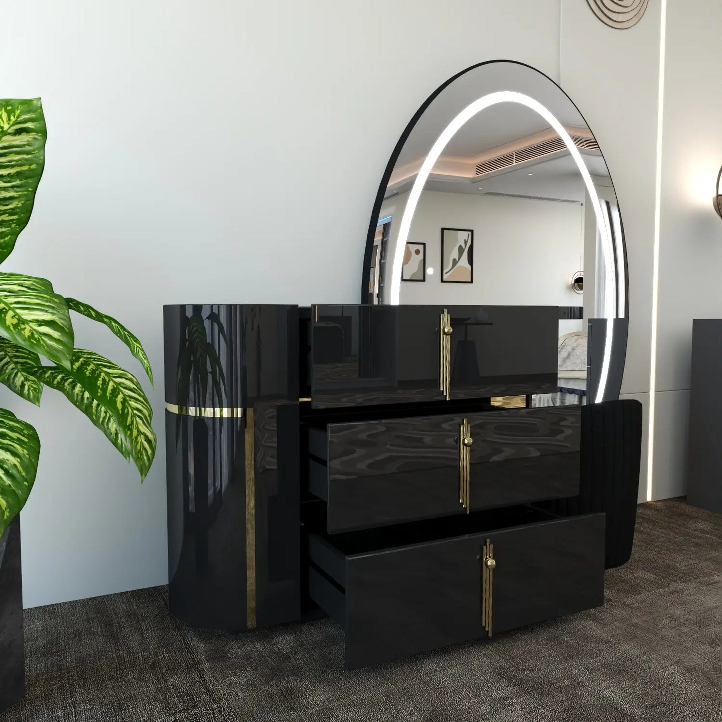 Celeste Dressing Table Black