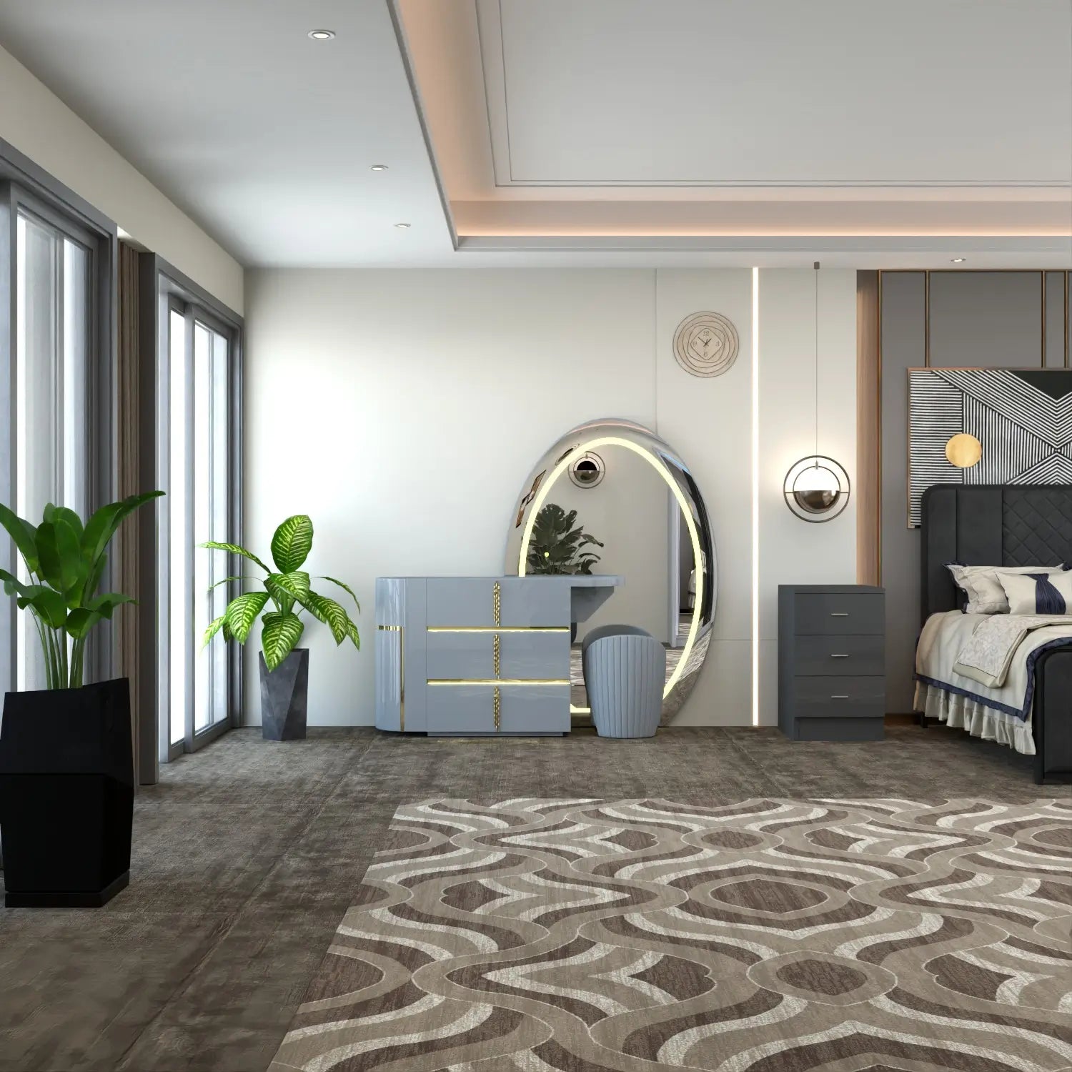 Celeste Dressing Table Gray