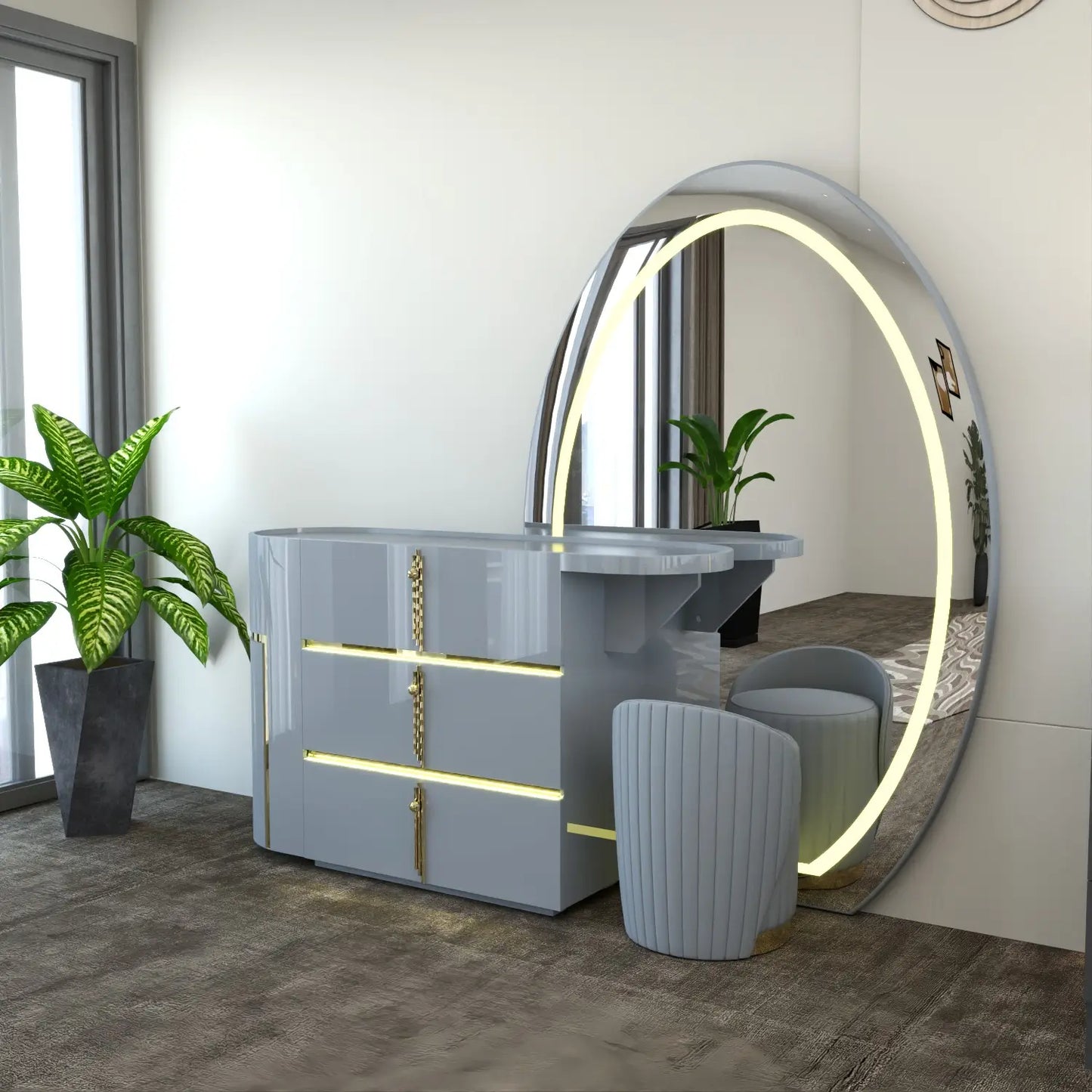 Celeste Dressing Table Gray