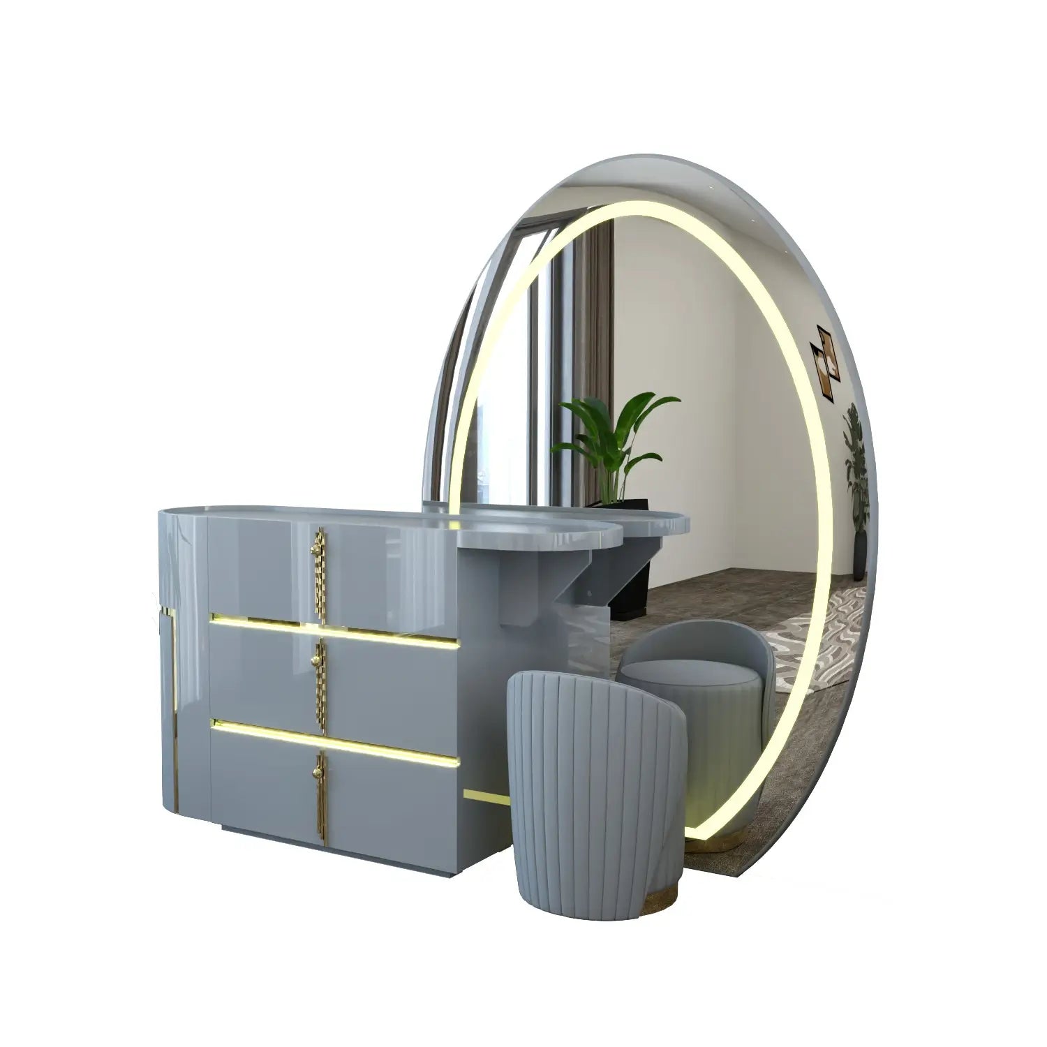 Celeste Dressing Table Gray