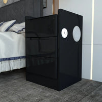 Dallas Bedside Table in Black