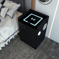 Dallas Bedside Table in Black