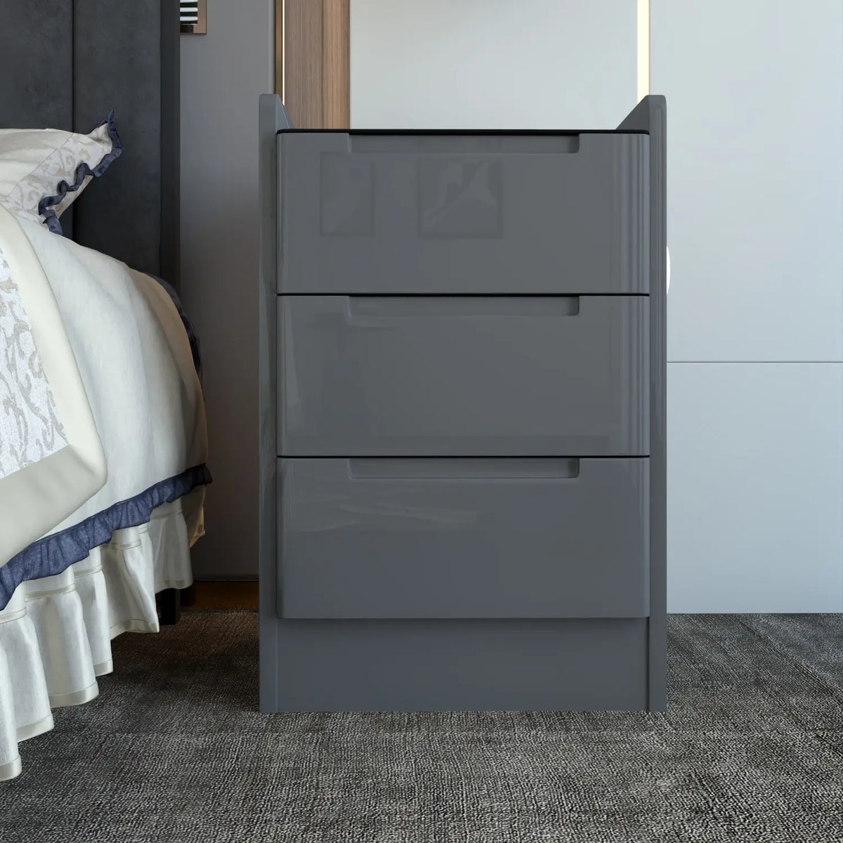 Dallas Bedside Table in DarkGray
