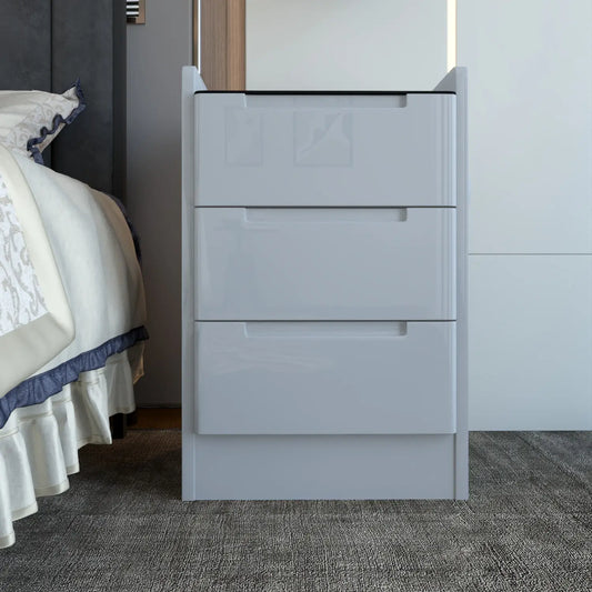 Dallas Bedside Table in Grey