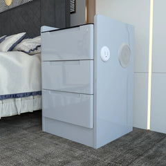 Dallas Bedside Table in Grey